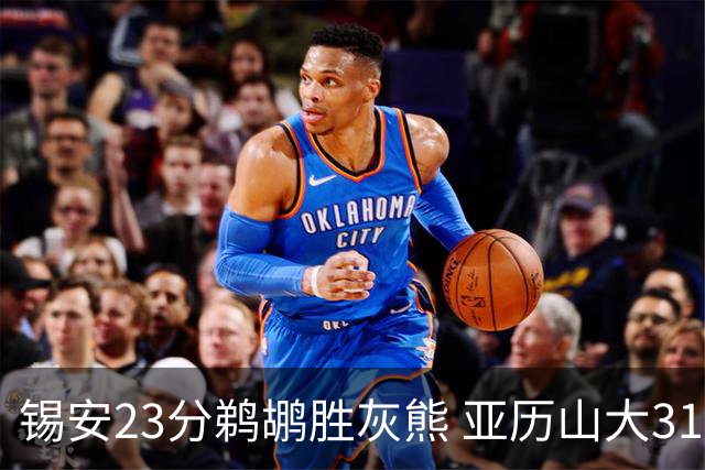 锡安23分鹈鹕胜灰熊 亚历山大31+10雷霆屠公牛